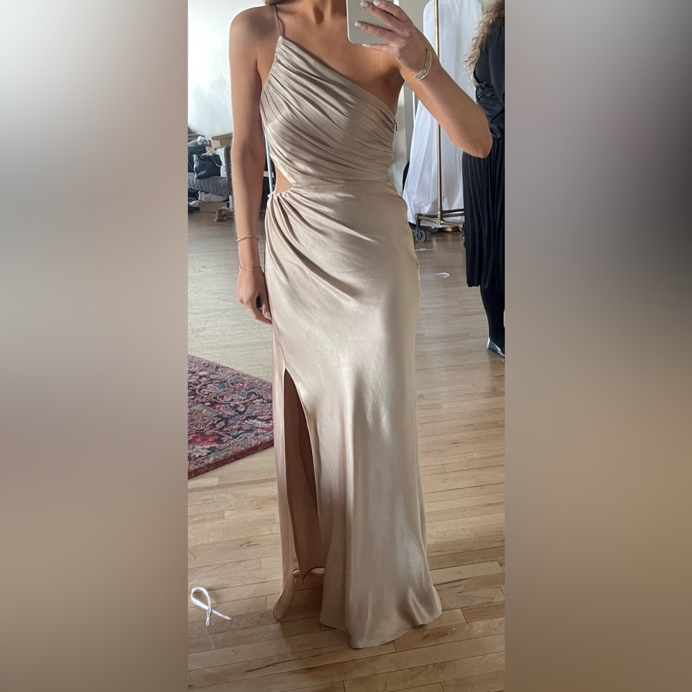 Shona Joy la lune asymmetrical gathered maxi dress